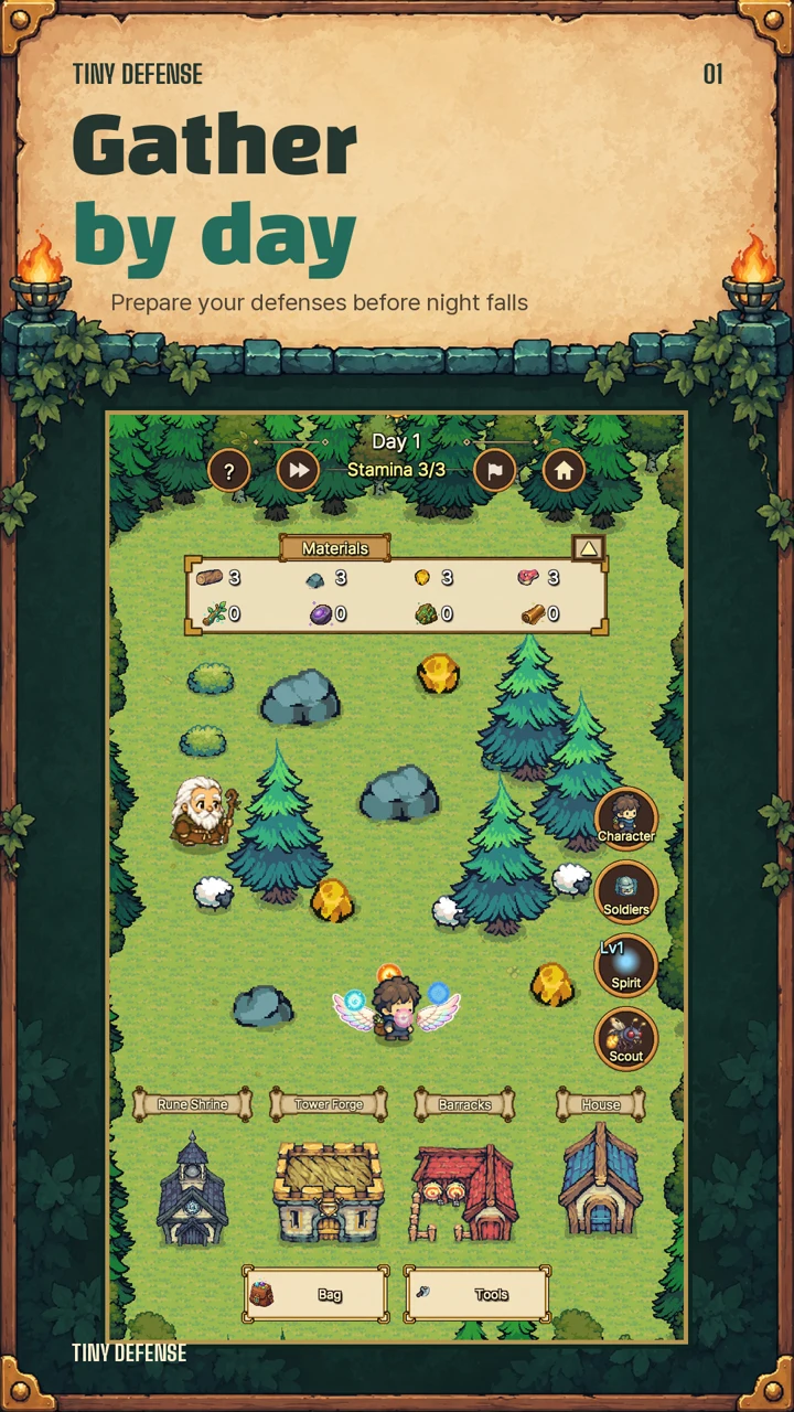 Gathering by day